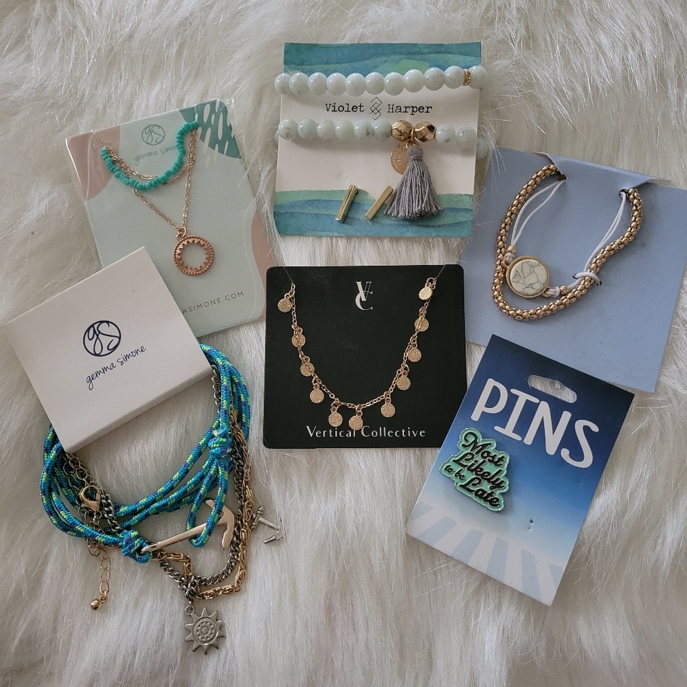 Jewelry Teal and Gold Bundle